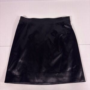 St. John Griffith Gray Black Silky A-Line Mini Skirt Size 8